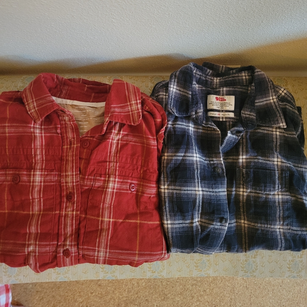Fjall Raven And REI Set Of 2 Women's Flannels Size XS